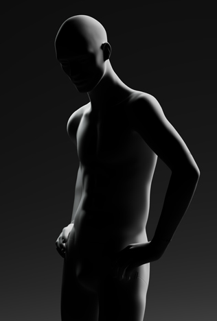 contemporary realistic man mannequin